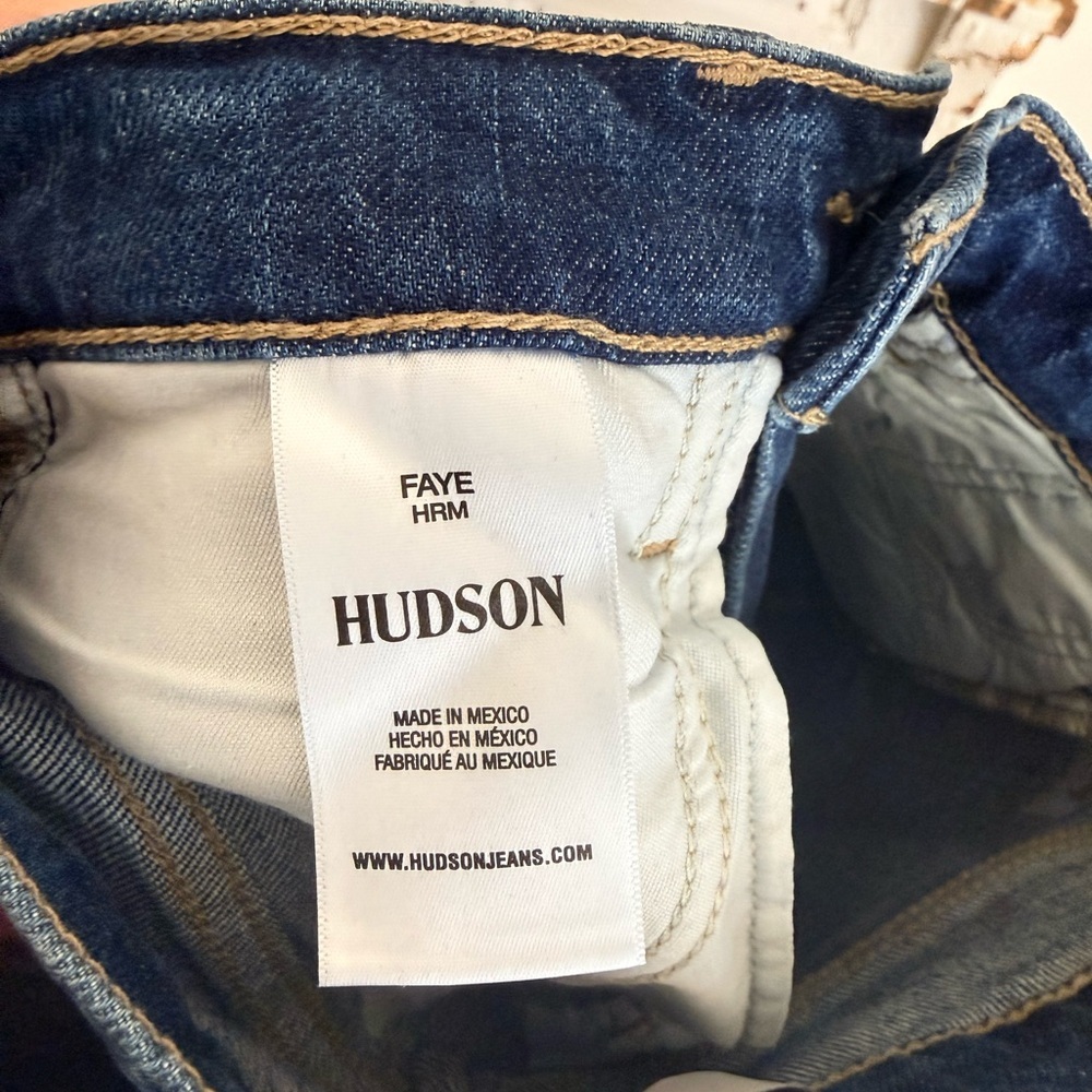 NWT Hudson Faye Jeans Dark Blue Denim Size 24 - Picture 7 of 7